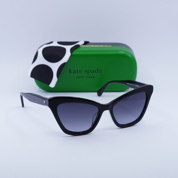 Kate Spade AMELIE/G/S 0807 9O Cat Eye Sunglasses - Black/Dark Grey Gradient main image 5